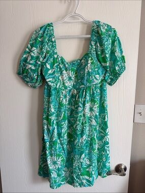 Lilly Pulitzer Botanical Green Floral Dress